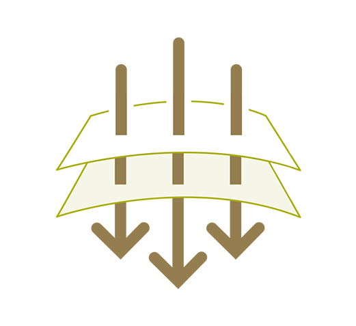 graphic of arrows going through layers