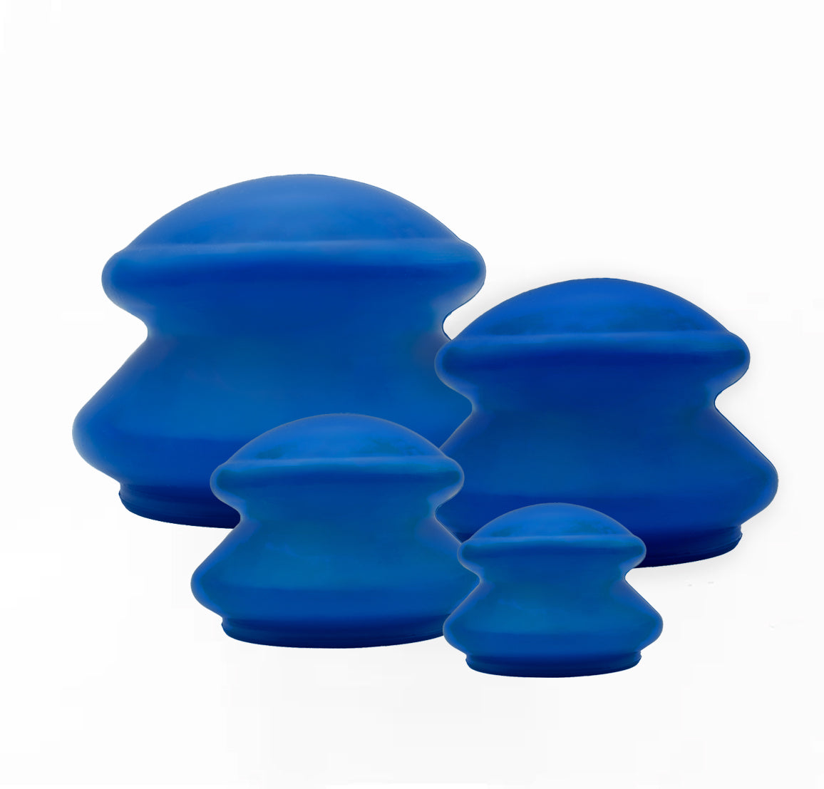 4 blue suction cups, 4 different sizes