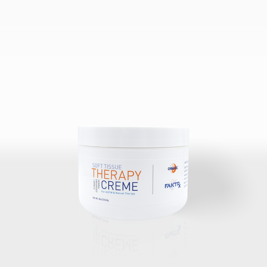 Soft tissue therapy creme 8 oz plastic jar with screw top